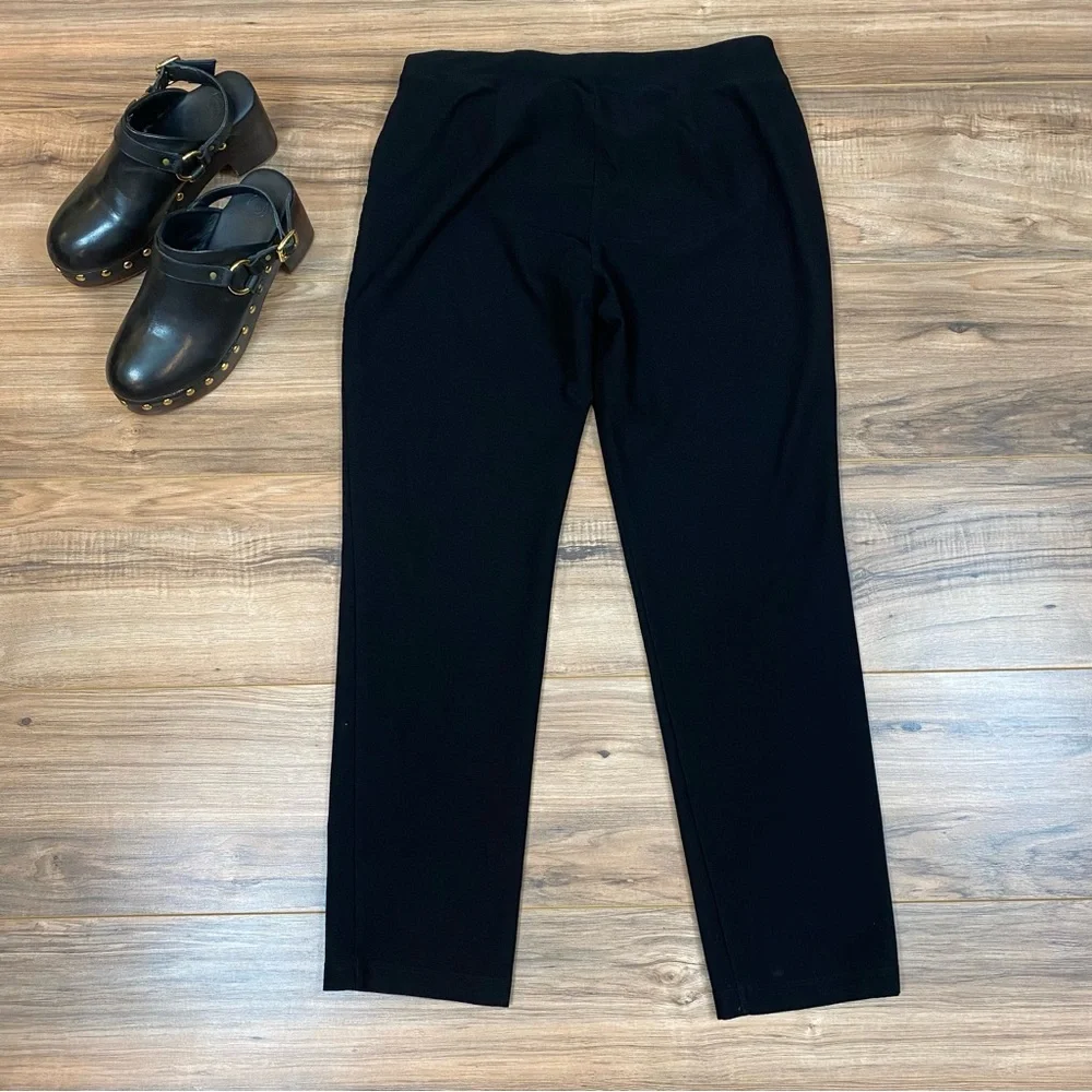 Eileen Fisher Knit Straight Leg Pant Women's Small Color Black - Picture 6 of 8